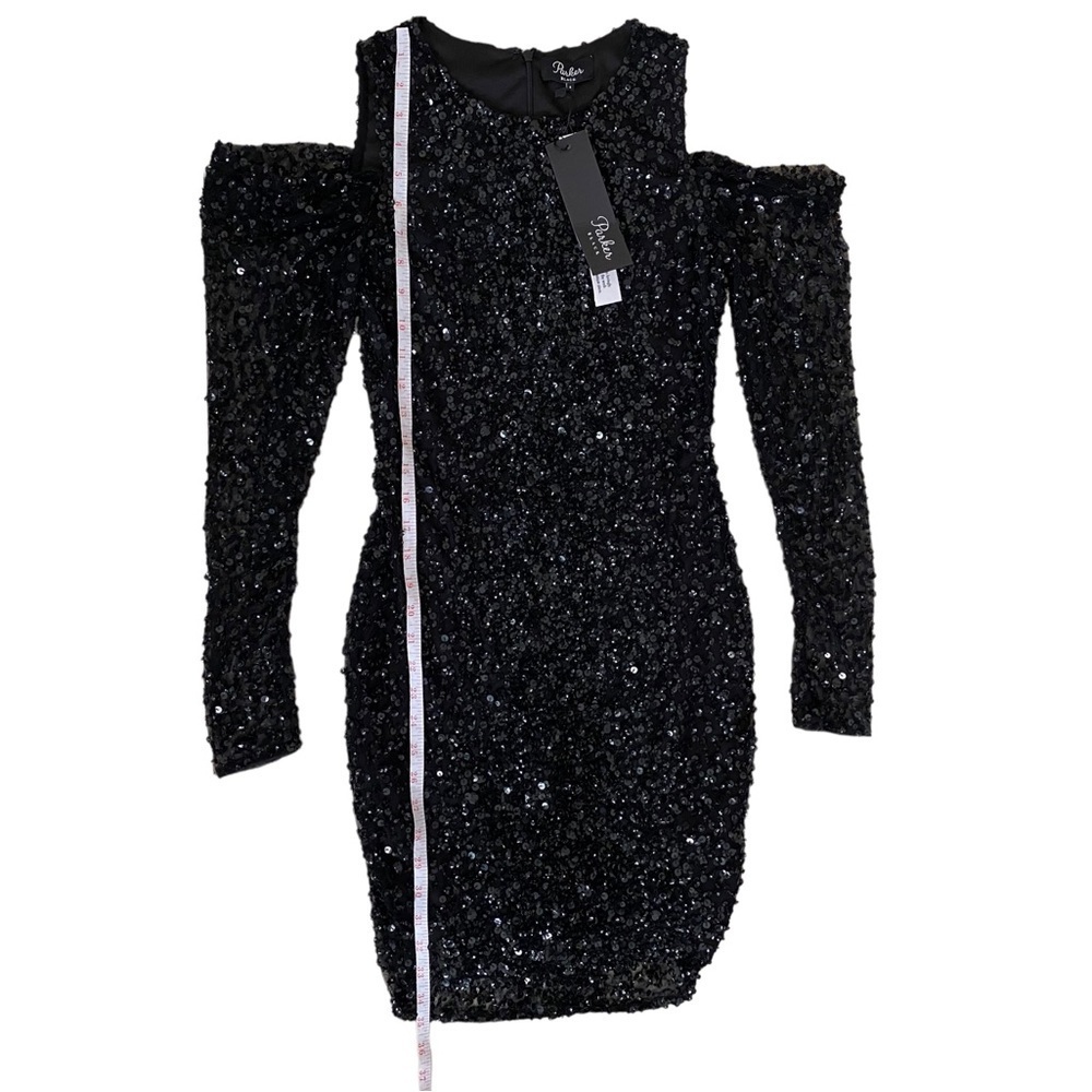 Parker Sequin Mini Dress in Black - Picture 7 of 12